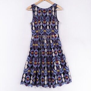 Anthropologie Multicolor Geometric Midi Dress